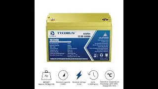 Tycorun 12V 150AH LITHIUM BATTERY LIFEPO4 DEEP CYCLE