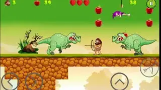 Caveman adventure green dragon boss #6 - dodon games | Android gameplay
