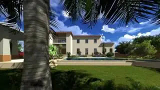 3d scenes of a small poolscape