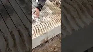 The Art of Stone Hand Carving Deep Grooves for Unique Textures