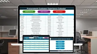 Procurement Customer Experience Calendar in Excel