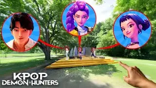 Dron graba a Cazadoras de Demonios K-POP bailando en la vida real (Jinu y Rumi Huyen) | Anglikosik