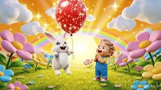 Funny Bunny Balloon 🐰🎈 | Cute Loop Animation for Toddlers & Kids