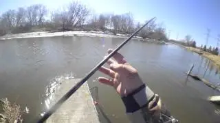 spring steelhead on a float reel and EGO S2 slider net