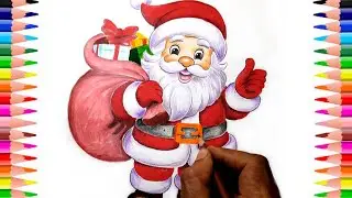 Santa Claus Drawing step by step 🎄 | Merry Christmas Drawing | How to draw Santa Claus easy tutorial