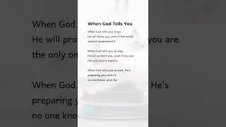 When God Tells You #short #shorts #shortvideo #prayer #quotes #love #faith #god #jesus #bible #fyp