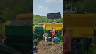 First Time Using our New Conveyor for Screening Compost