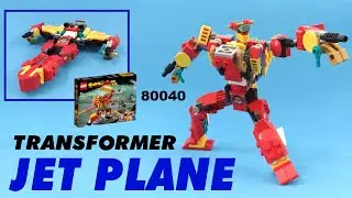 Tutorial: Let's build Transformer Jet plane from LEGO Monkie Kid 80040: Combi Mech