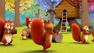 🐿️🎶 লাফানো কাঠবিড়ালিরা | শিশুদের গান 🐿️🌳✨🎵