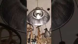 Rustic interior decor hanging pendant lamp silver rust color real video show