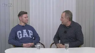 Mistr světa a Evropy atlet Pavel Masl&aacute;k v &uacute;pick&eacute;m studiu Televize JS dne 12. 2. 2025