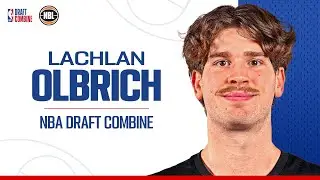 Lachlan Olbrich at the 2025 NBA Draft Combine