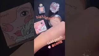 ASMR 골드피치 하이라이터 비교 🍑 golden peach highlighter comparison #mac #무지개맨션 #베네핏 tickle #BE286 #kbeauty