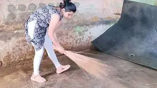 New Cleaning Vlog_Village Women Daily Routine _Desi Aunty Romantic Vlog #cleaning #cleaningvlognew 