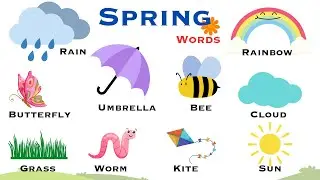 spring words 🌱🌼 English vocabulary for kids#english #kids