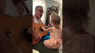 Grandpa playing Guitar with his #granddaughter #family #rockstar #music #comedy #cute #learning &hearts;️
