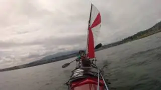 Kayaksailing out to the Ballenas islands from Nanaimo BC