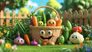 Vegetables name in English | Kids learning video | Fun Garden Basket Learning  #cartoon #vegetables 