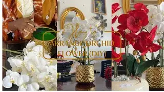 DIY Orchid Flower Arrangement for a Luxury Home Look step by step