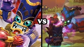 Skylanders Imaginators - Royal Double Trouble VS Cursed Double Trouble Voodoo Tiki Race