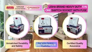 Unleash Power with Lisha's Heavy Duty 5 In One Switch Socket! Copy