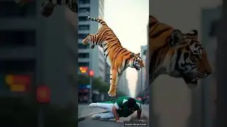 on 14 august day Indian 🇮🇳 tiger 🐅 attack on Pakistani 🇵🇰 man #aianimation #army #shortfeed