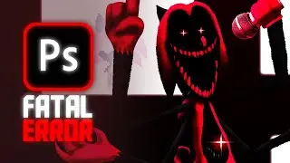 Making Fatal Error from a Friday Night Funkin' Mod in Photoshop | Speed Edit | Sonic.exe