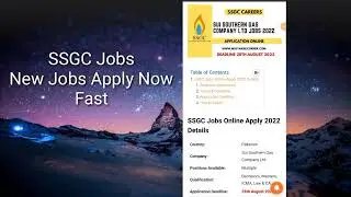 SSGC Jobs 2022 || Sui Southern Gas SSGC Jobs 2022 online Apply male and female || online apply jobs