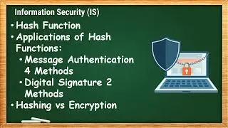 Hash Function, Applications & Hashing vs Encryption | IS - 5.1