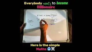 Everybody wants to become a billionaire here is the simple maths to become .
