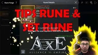 WAJIB TAU NIH! Rune Tips & Set Rune AxE : Alliance VS Empire