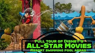 Full Tour of Disney&rsquo;s All-Star Movies Resort Pool Areas | Swimming Pools, Splash-pad, & Playground