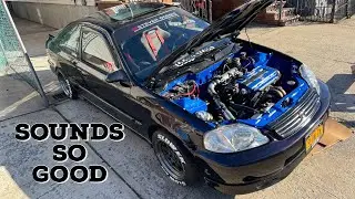 Omg civic pulls so good with new turbo ( beautiful sounds )