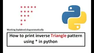 How to print triangle pattern using * in python | inverse Triangle in python
