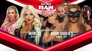 WWE Raw| Mandy Rose w/ Dana Brooke vs Anna Jay -99 w/Tay Conti & The Dark Order