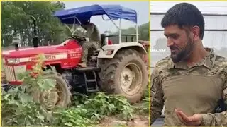 Watch MS Dhoni Driving Tractor Doing Farming in his Field, Dhoni Latest News