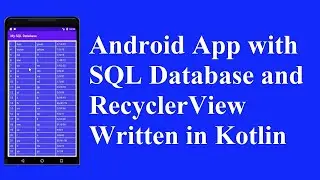 Android sql database in Kotlin
