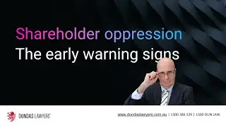 Early warning signs of shareholder oppression