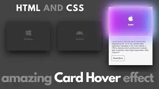 Card hover effects in Html and CSS | Card hover effect CSS