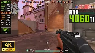 RTX 4060 TI & Ryzen 5 5600 | Valorant | 4K, 1440p, 1080p
