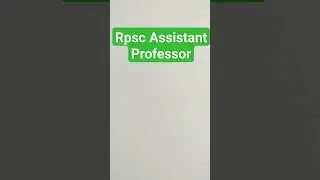 RPSC Psychology Assistant professor 2023 exam|Rpsc Assistant professor Exam|RPSC PSYCHOLOGY SYLLABUS