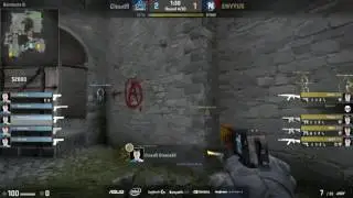 CS:GO - Shroud Crazy DEAGLE Wallbang vs EnVyUS @ ESL One Cologne 2016 Qualifier