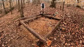 Building a log cabin by hand part. 4