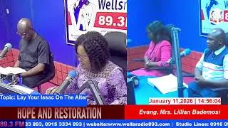 HOPE AND RESTORATION with Evang. Mrs. Lillian Bademosi  Topic: Lay Your Issac On The Alter
