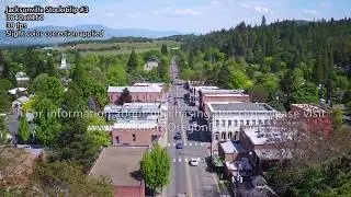 Jacksonville Oregon 4K Aerial Stock Video Clip #3 | Southern Oregon Drone