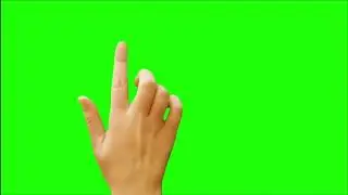 Hand touch green screen