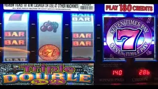 CLASSIC OLD SCHOOL 5 REEL CASINO SLOTS: SEVEN TIMES PAY + TRIPLE DOUBLE 3X 2X SLOT PLAY! 7X PAY!
