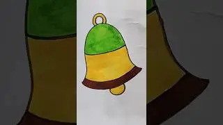 Bell drawing easy step by step 🔔 Ghanta drawing #art #ytshorts #status #satisfying #drawing