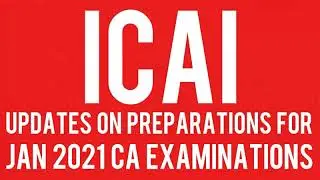 Latest Update on ICAI Preparations For Jan 2021 CA Examinations