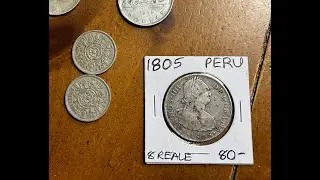 1805 8 Reale Peru minted coin  #silver #coins #worldcoins #collectibles #coinvideos